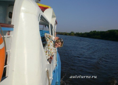 Теплоход на реке Ока в Рязани